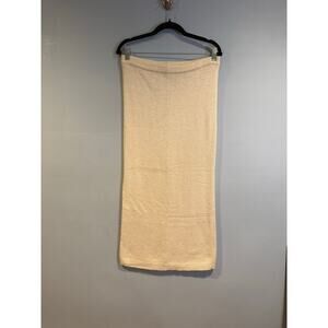 I.B. Diffusion Knit Midi Skirt Cream Silk Angora Blend Size S